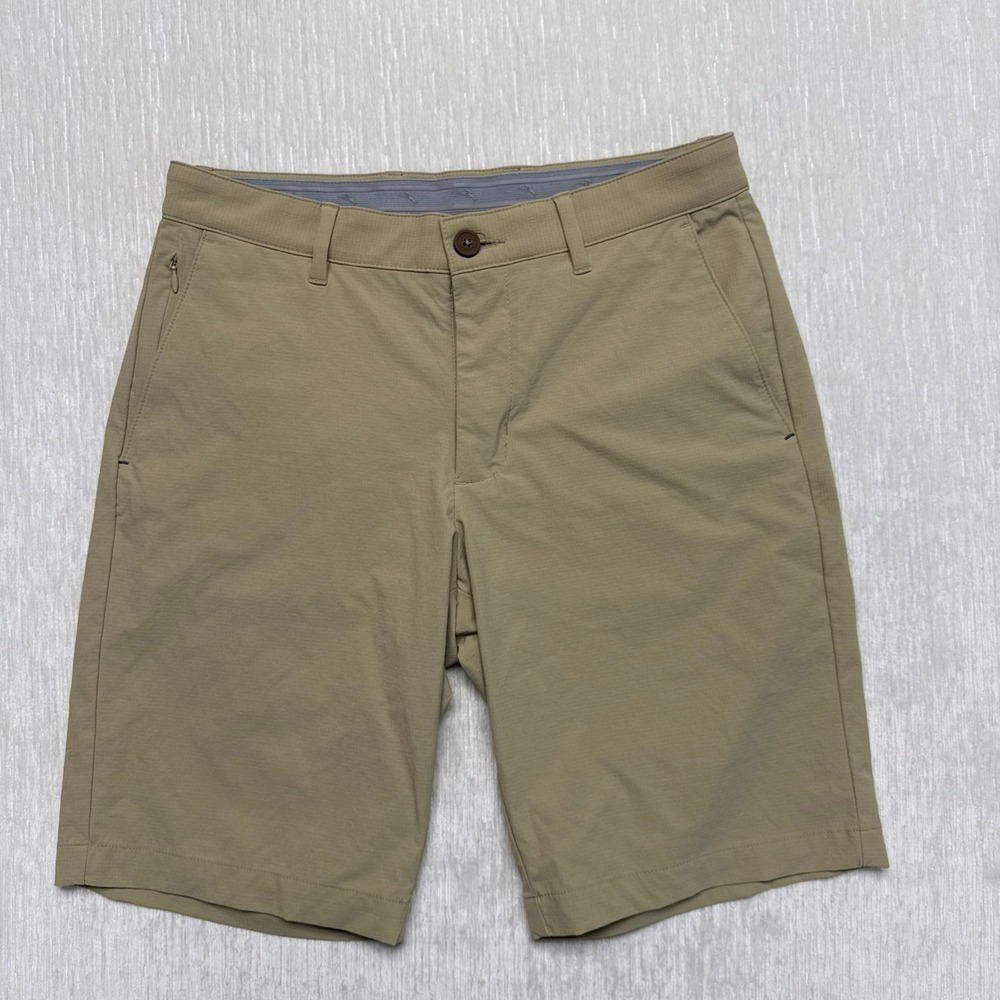 Tommy Bahama Hybrid Golf Shorts Mens 30 Khaki Ripstop Performance Mid Rise Logo